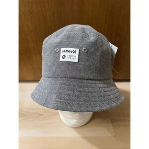 NWT Hurley Men's Chambray Gray Bucket Hat One Size New Canvas